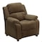 Flash Furniture Kids Recliner, 26" to 39" x 28", Upholstery Color: Brown, Weight Capacity: 90 lb. BT-7985-KID-MIC-BRN-GG - alternate 1